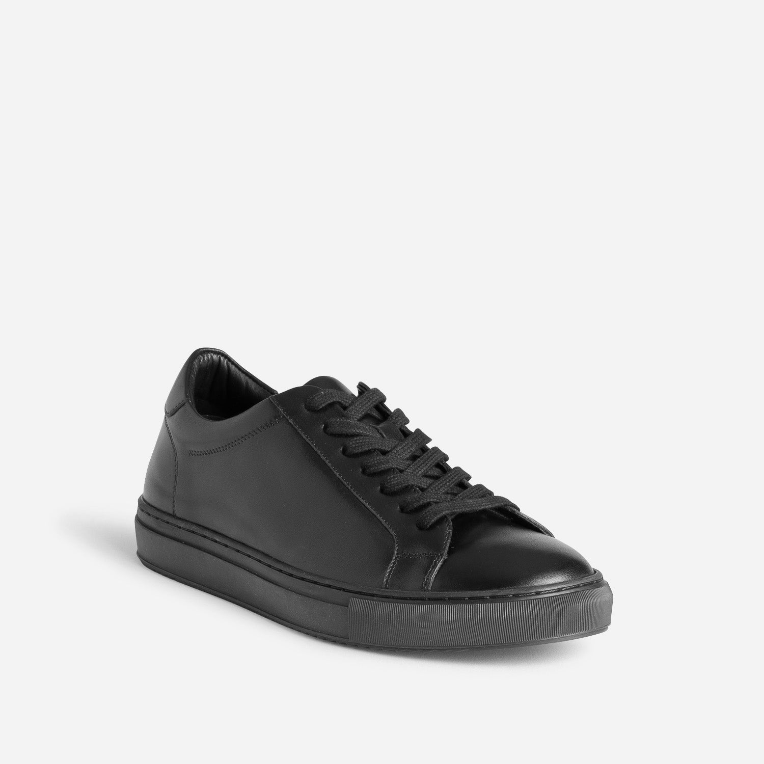 Tennis noire cuir