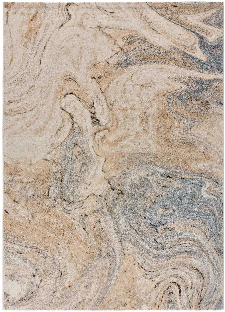 ASTRID - Tapis abstrait dans les tons beiges, 080X150 cm