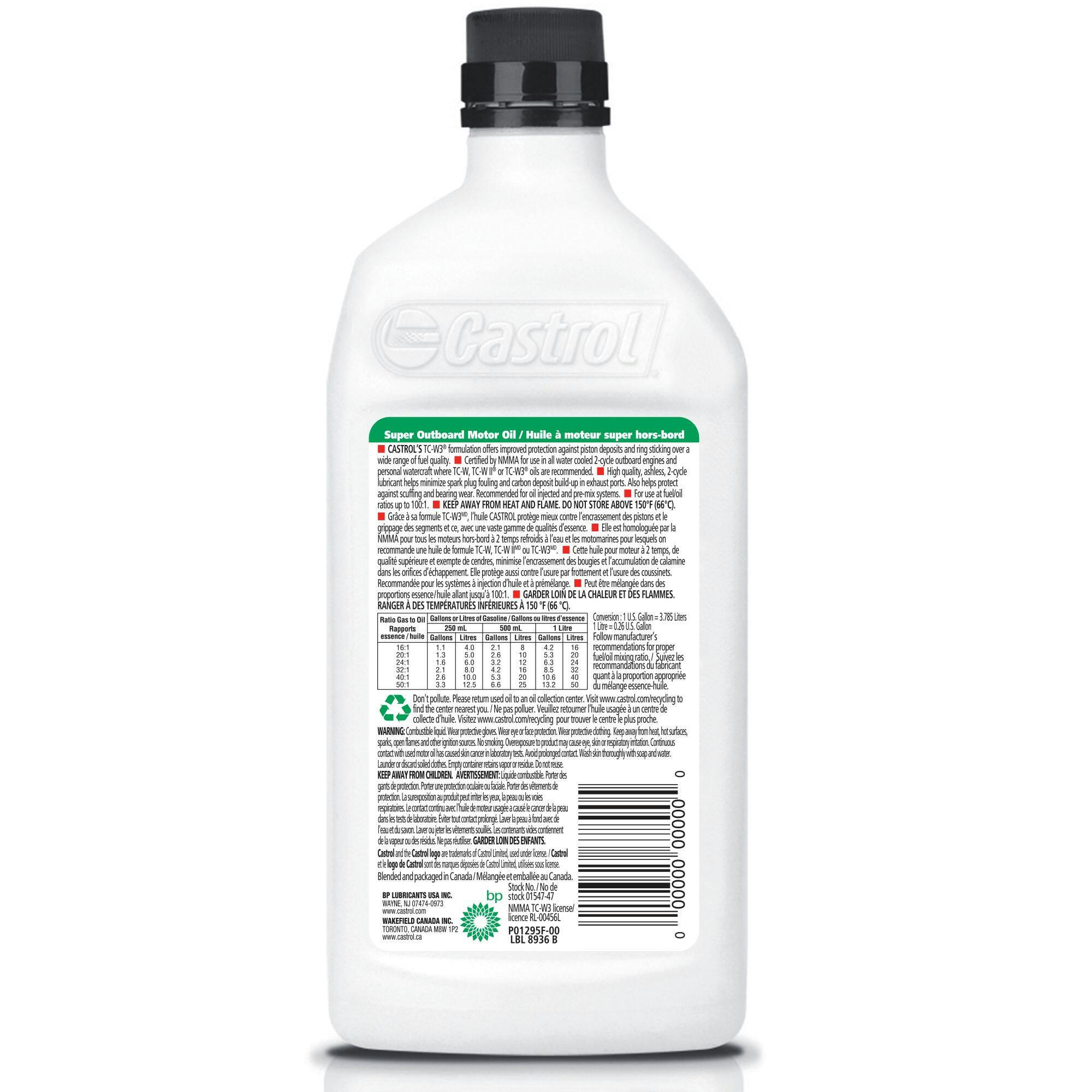 Castrol Super Outboard 2-Stroke Engine Motor Oil  Grade 3 , 500-mL