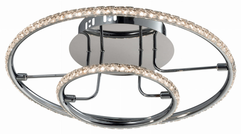 Lampa sufitowa ADEL chromowana LED 2x36W 3000K 2800lm Candellux