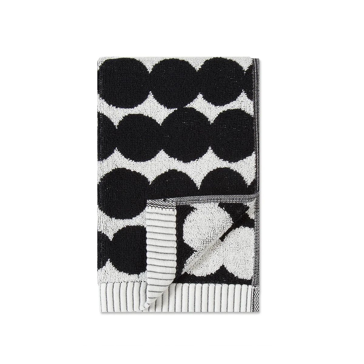 Marimekko - Räsymatto Gästehandtuch 30 x 50 cm, weiß / schwarz