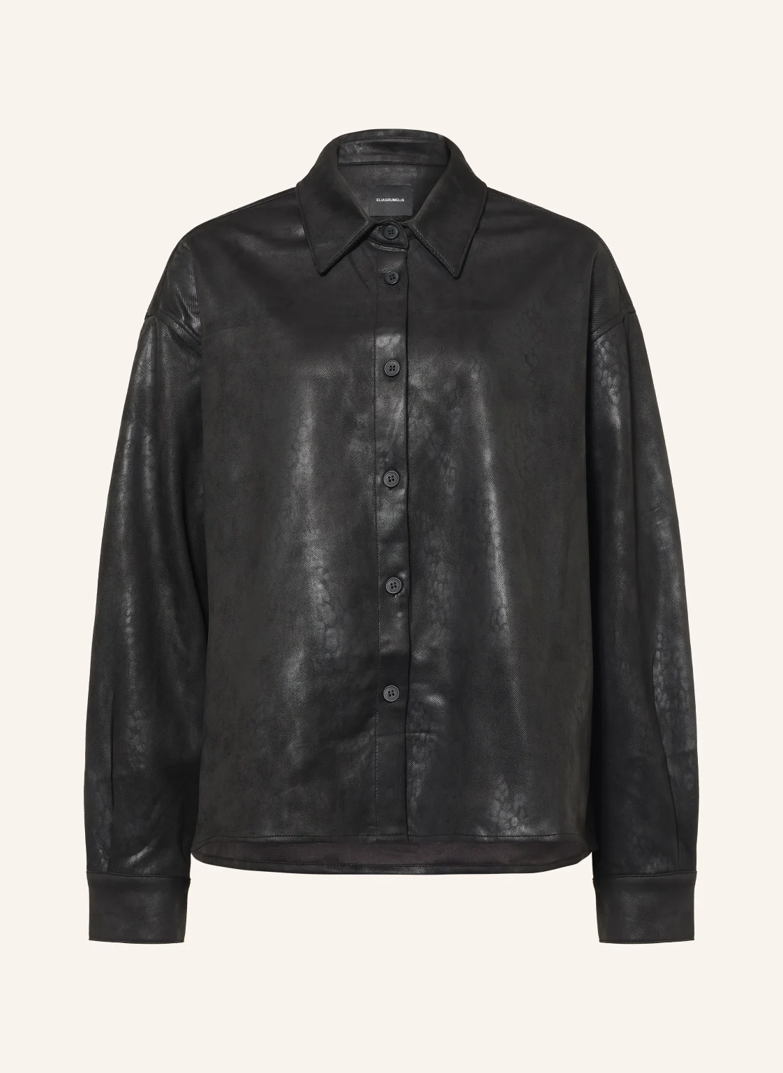 ELIAS RUMELIS Oversized-Hemdbluse BELLI in Lederoptik