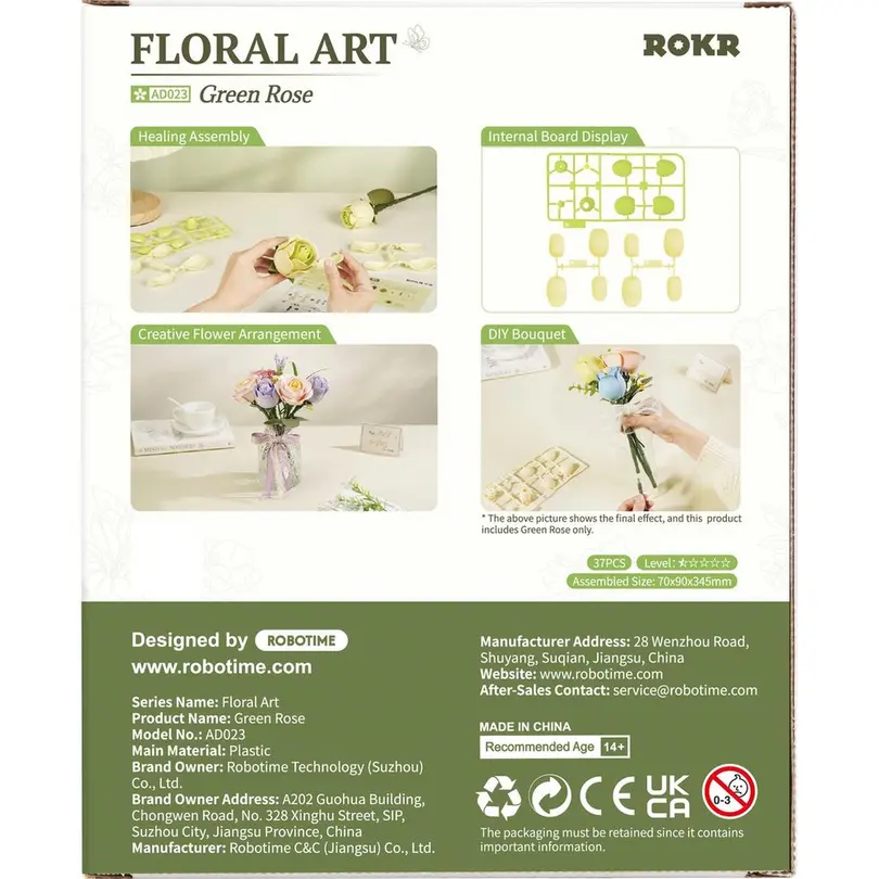 3D-Puzzle Green Rose