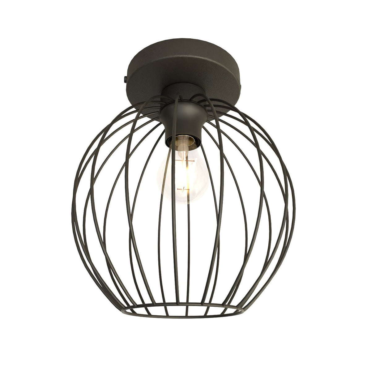 Emibig plafondlamp Nest - 1 lichts - 24 x 28  cm - zwart