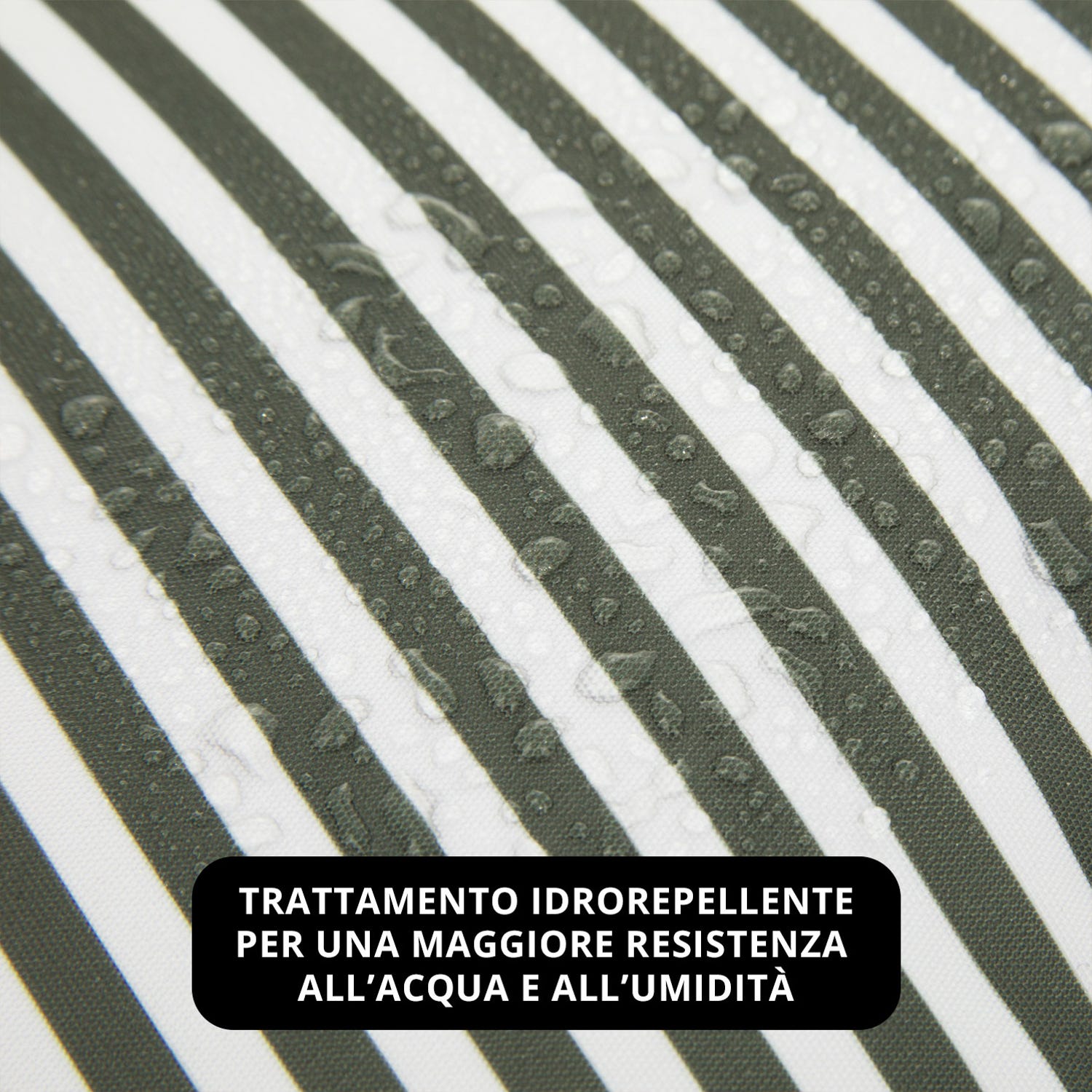 Cuscino cilindrico idrorepellente 18x50 cm righe grigio