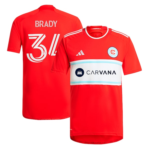 Chris Brady Chicago Fire adidas 2024 Return To Red Replica Player Jersey – Red