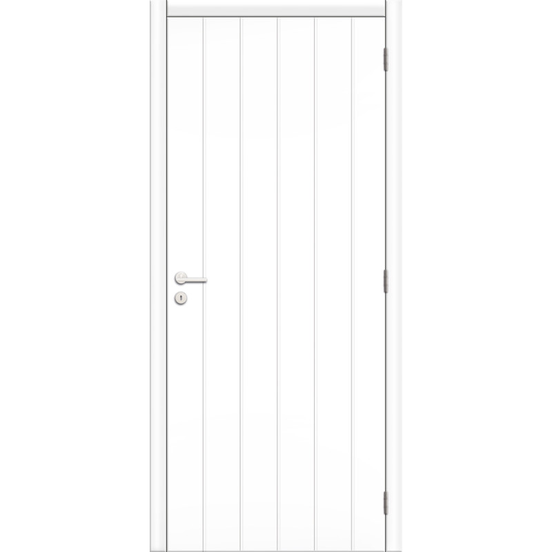 Porte à peindre à veinage vertical Moderne alvéolaire 73 x 201,5 cm THYS