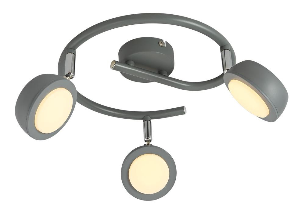 Lampa sufitowa MILD szara LED 3x6W Ciepła biel 600lm Candellux
