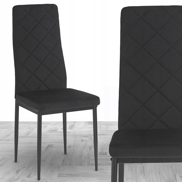 Nowoczesne krzesło kuchnia jadalnia salon tapicerowane Mark II KT117 czarne