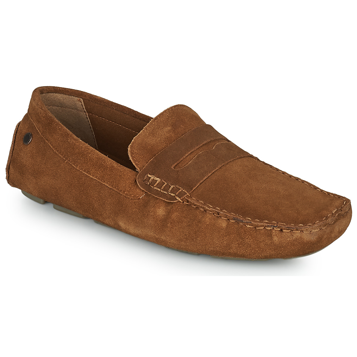 Jack & Jones - JFWJENSEN SUEDE LOAFER - Cognac