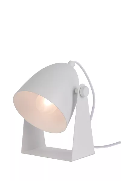 Lampa stołowabiała Chago 1xE14x40W wys:19cm Lucide