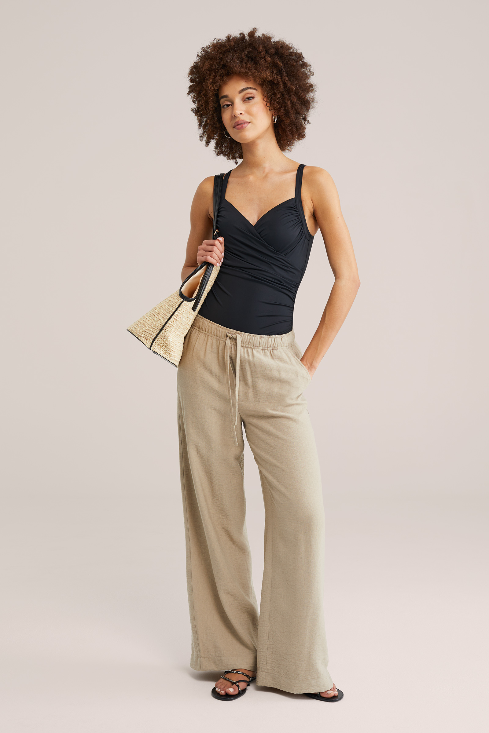 Dames Shaping badpak met plooien