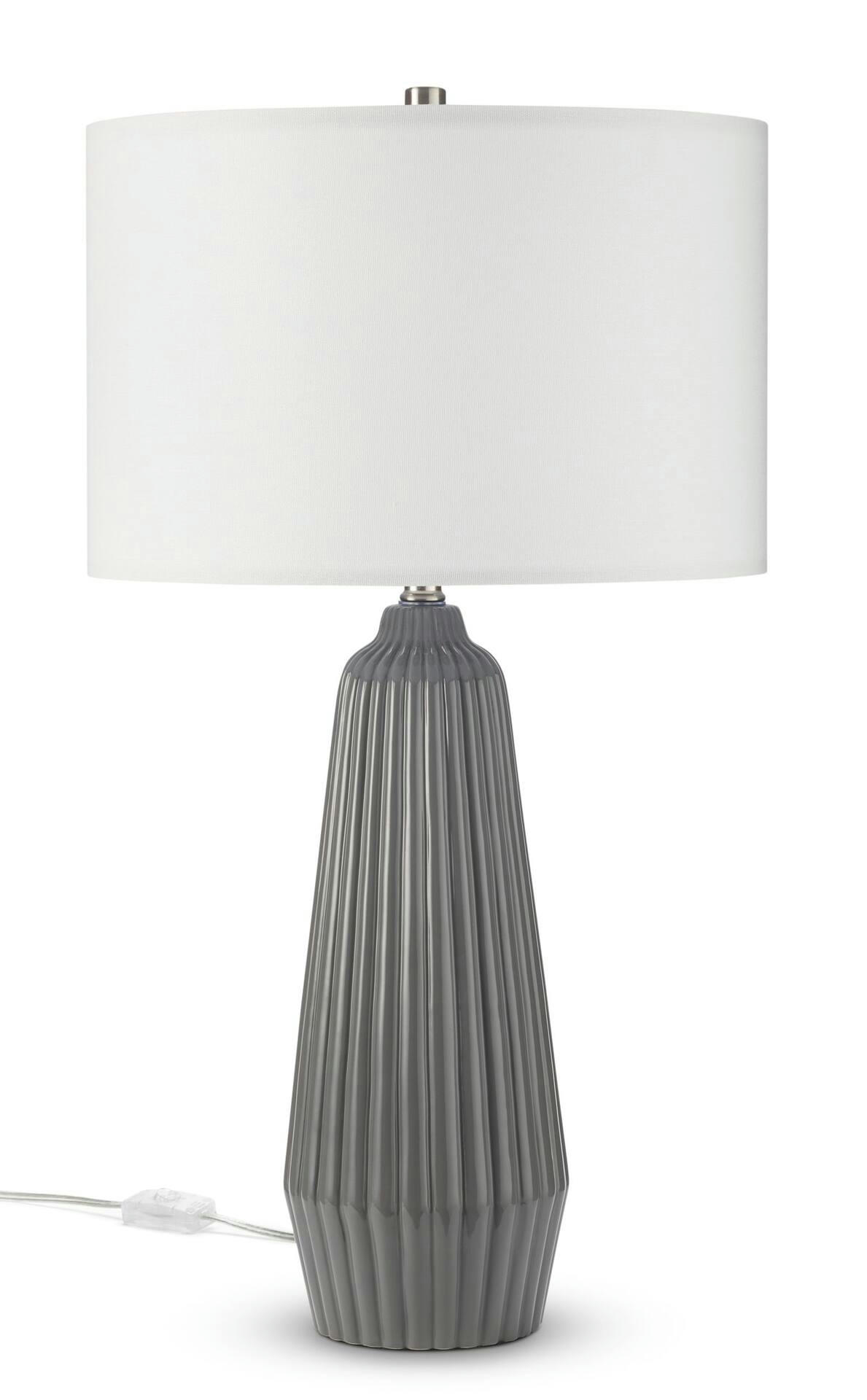 CANVAS Ribbed Table Lamp, 28-in
