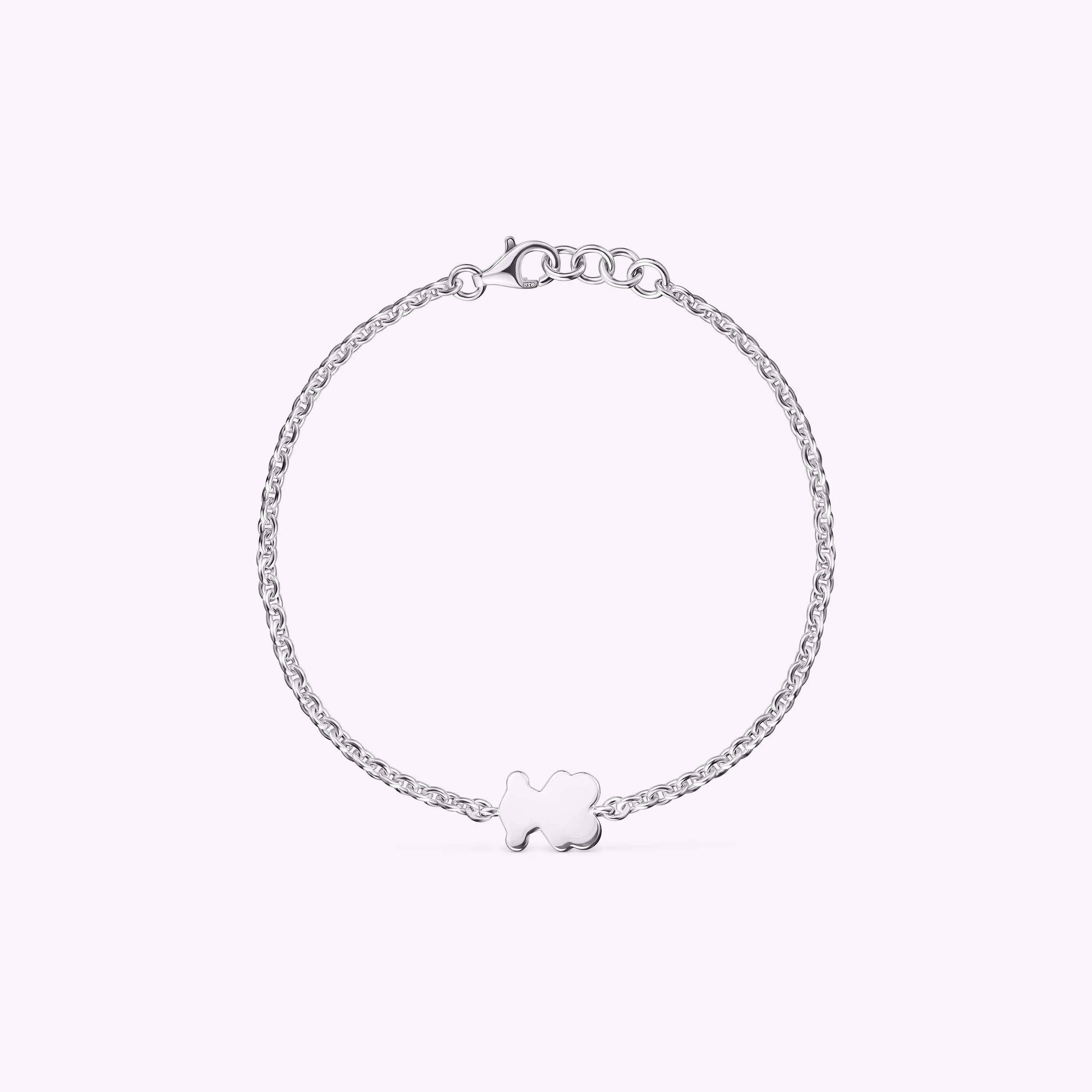 Pulsera cadena de plata y motivo oso Sweet Dolls