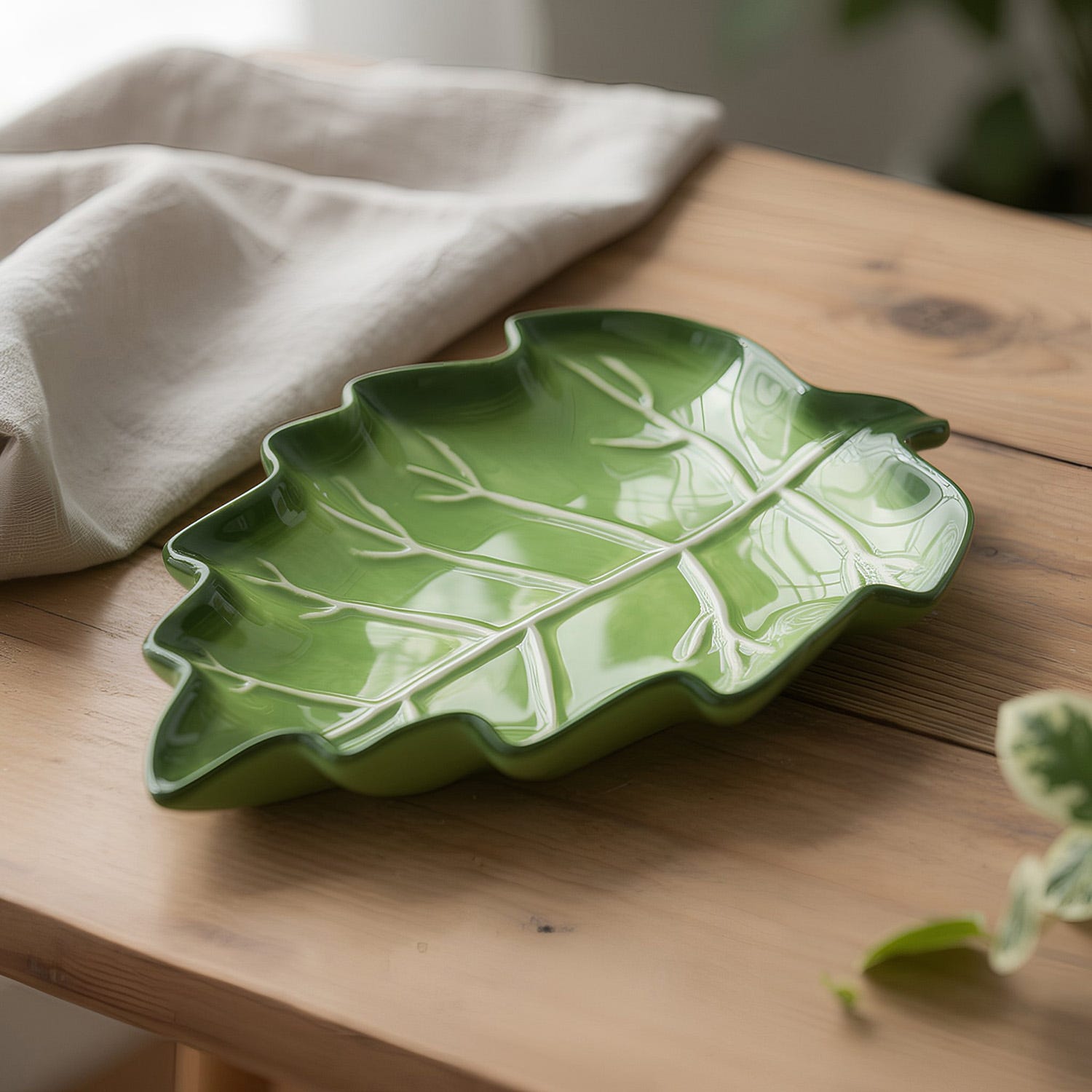 Antipastiera foglia quercia terracotta Florafruit