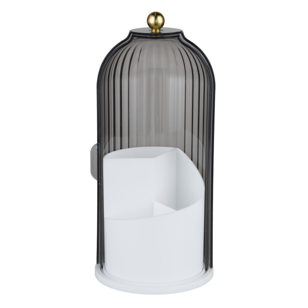 Rangement cosmétique ouverture pivotante rotation 360°C Ø12xH27cm