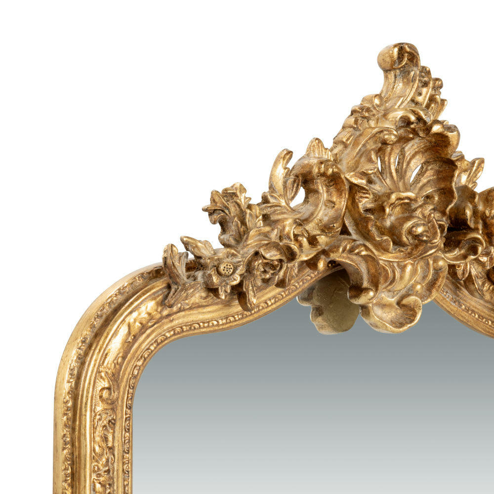 CONSERVATOIRE - Miroir rectangulaire à moulures en paulownia doré 62x96