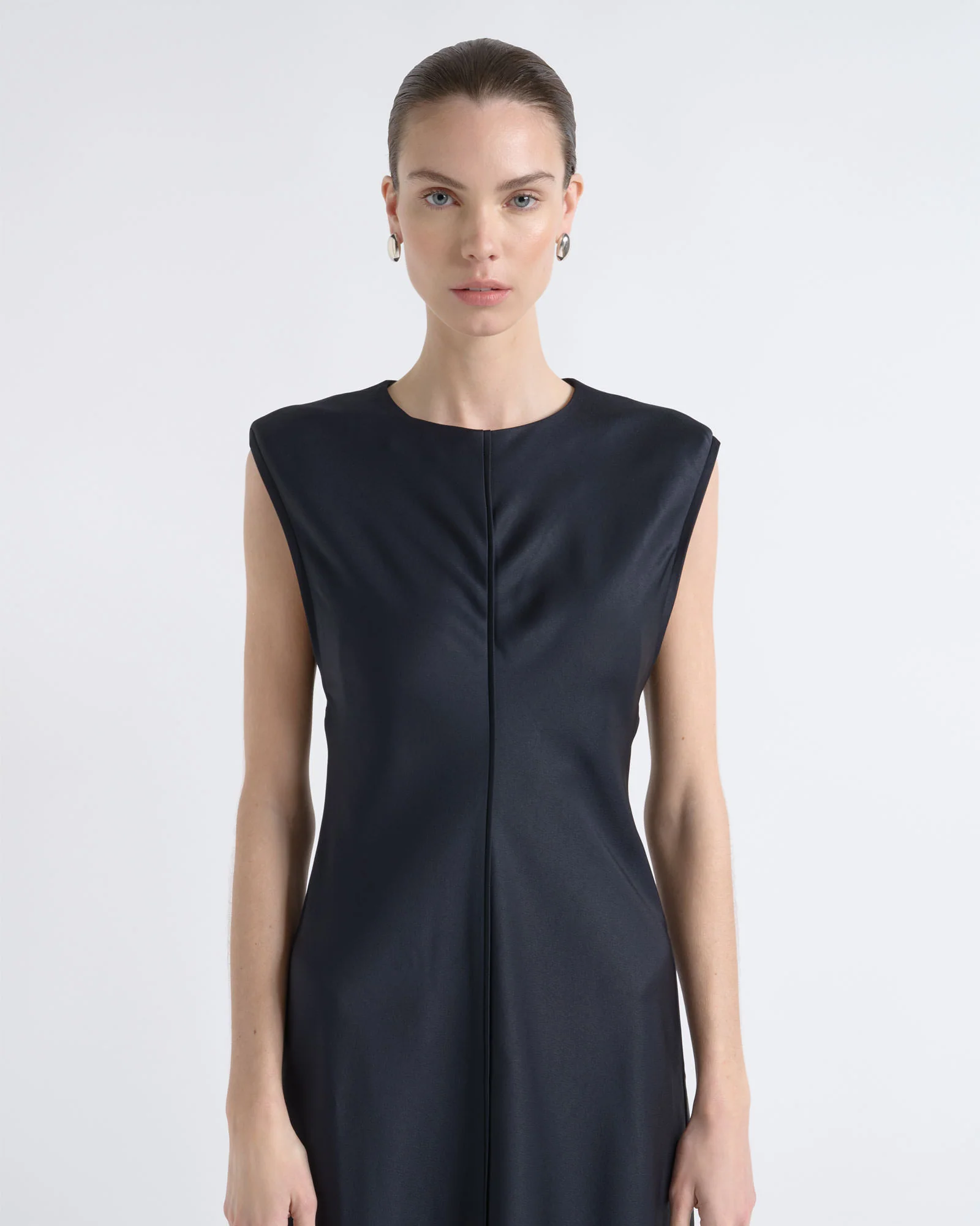 Satin Bias Midi Dress