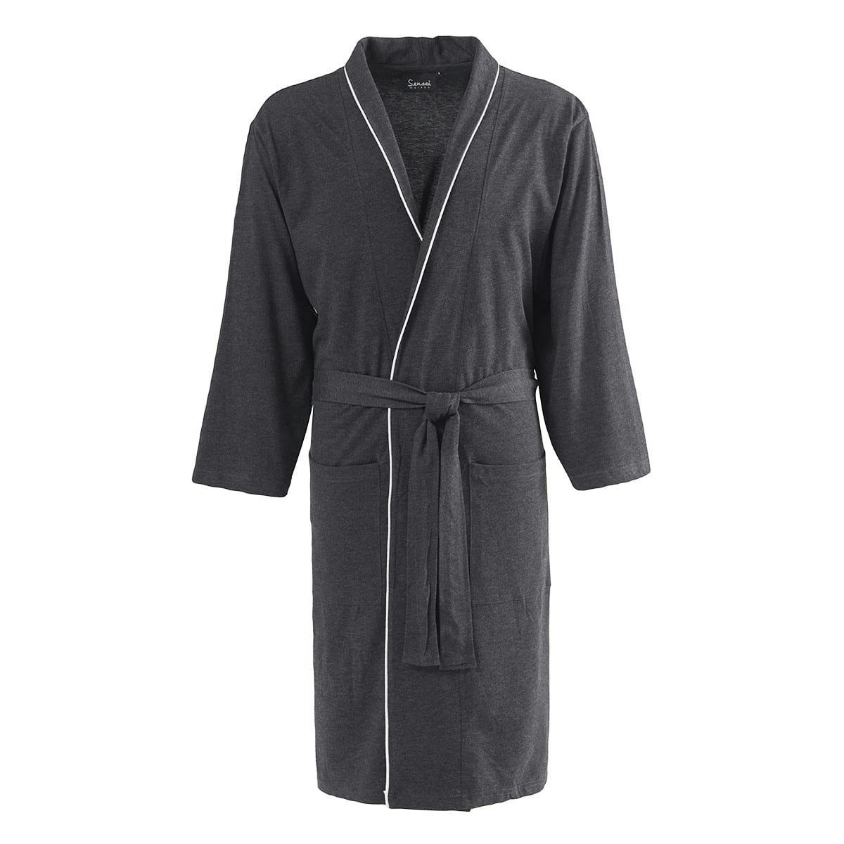 SASHA - Robe de chambre chambray homme  carbone XL
