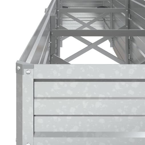 NNEVL Garden Raised Bed 320x40x45 cm Galvanized Steel Silver