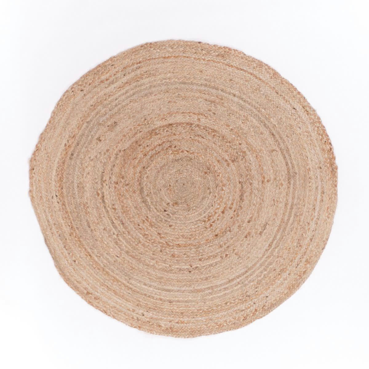 - Tapis en Jute Beige 120x120 cm