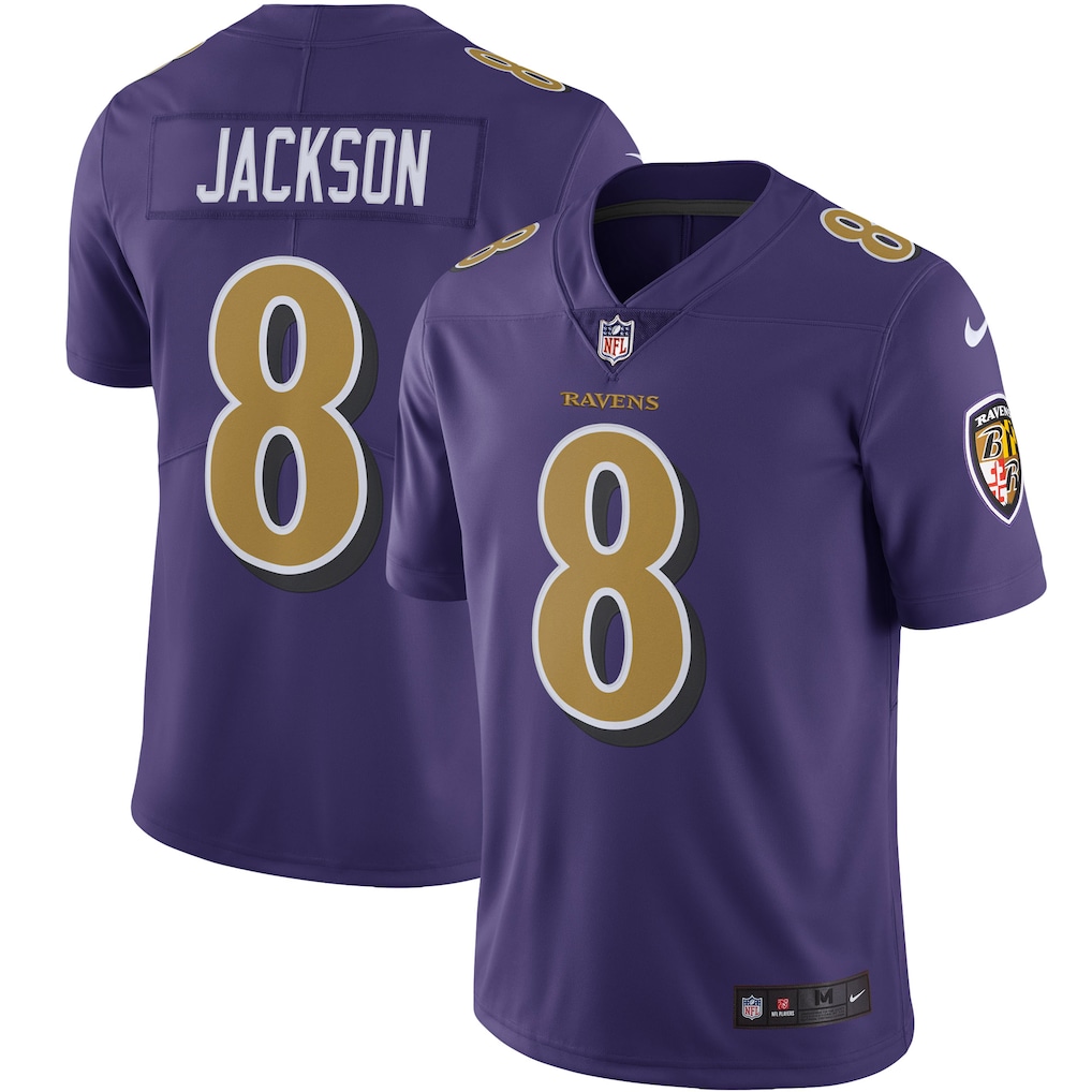 Lamar Jackson Baltimore Ravens Nike Color Rush Limited Player Jersey - Purple