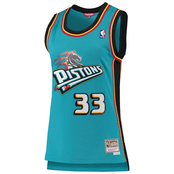 Grant Hill Detroit Pistons Women's 1998/99 Hardwood Classics Swingman Jersey - Teal