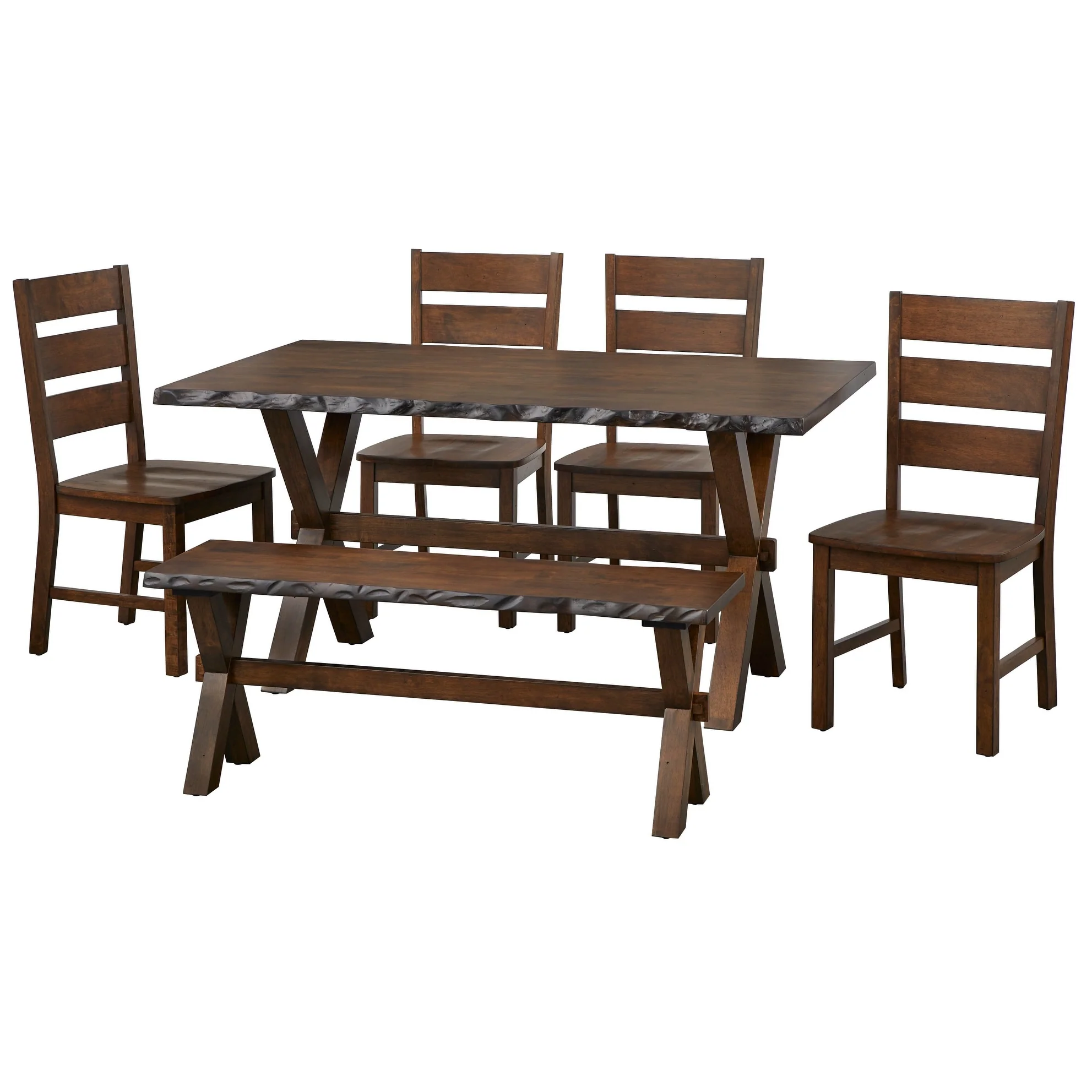 Simple Living Mandeville 6-piece Solid Wood Dining Set with Bench