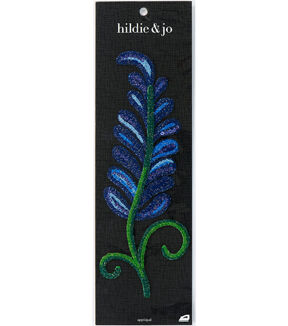 3 x 7.5 Blue Fern Iron On Patch by hildie & jo
