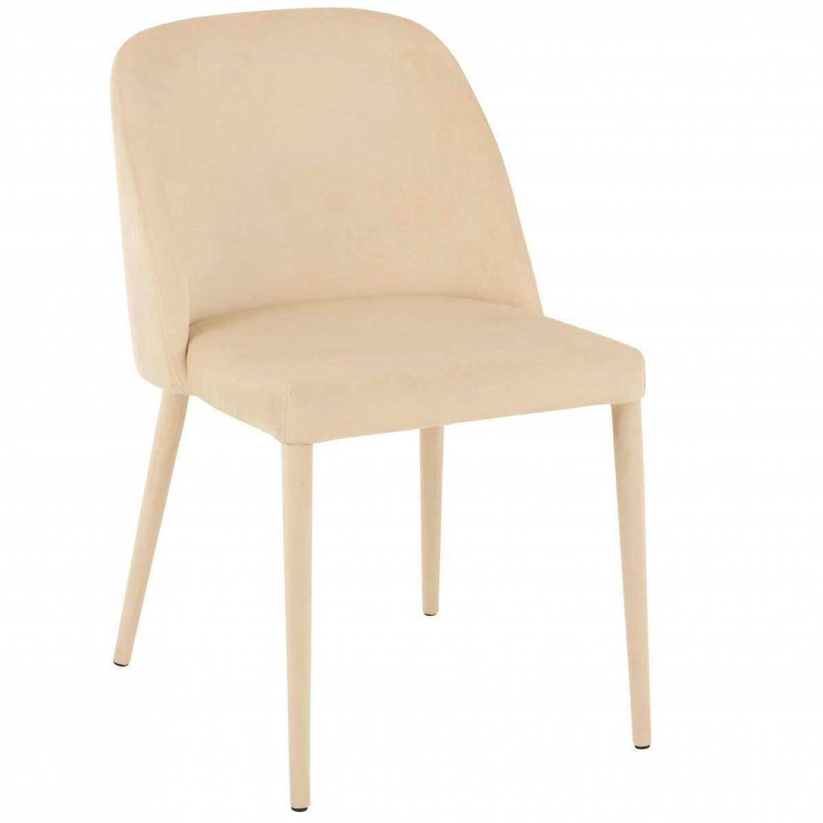 VARSOVIE - Chaise salle à manger en velours beige