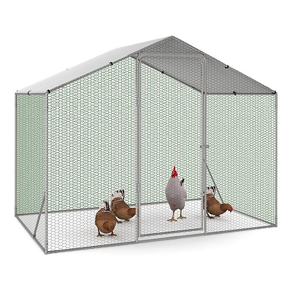 Enclos poulailler 3 m² parc grillagé 2,20x1,4 M acier galvanisé