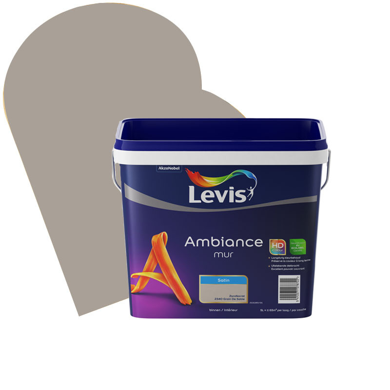 Peinture murale Ambiance Grain de Sable satiné 5 L LEVIS
