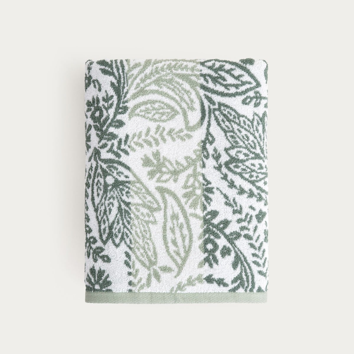 Ręcznik RONU pistacjowy wzorzysty 70x130 cm