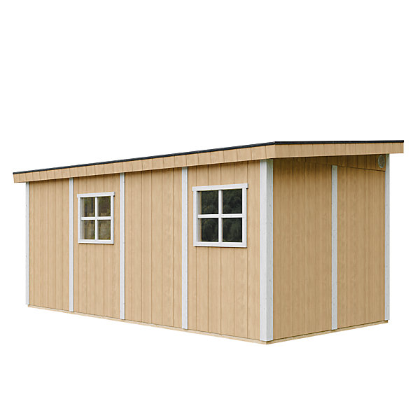 Abri de Jardin Qualité Premium 11,47 m² - H231x248x530 cm - Sans plancher eparoi latérale M940B-HARVEST HONEY - Timbela