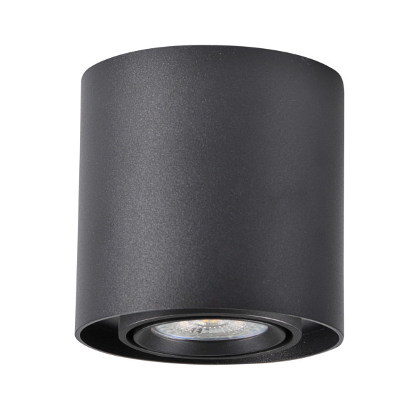 Spot okrągły czarno-złoty XENO 1xGU10x10W wym:9,8x10x10cm IP20 Polux