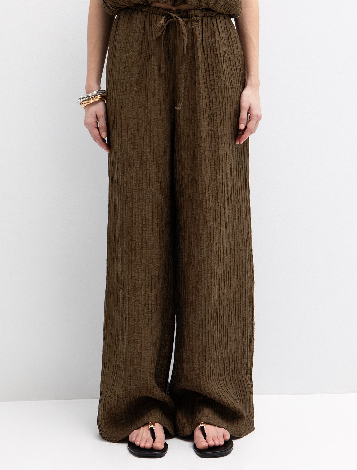 Γκοφρέ παντελόνι με κορδόνια