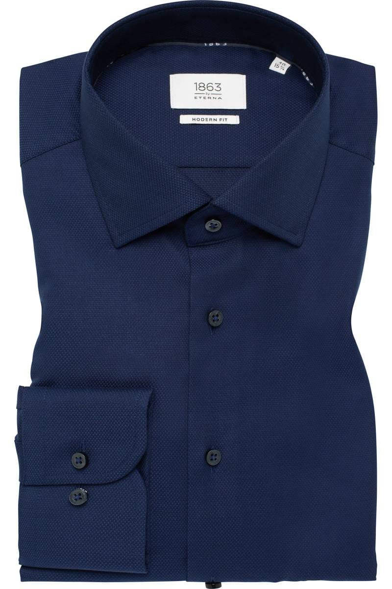 ETERNA 1863 Modern Fit Hemd marine, Strukturiert