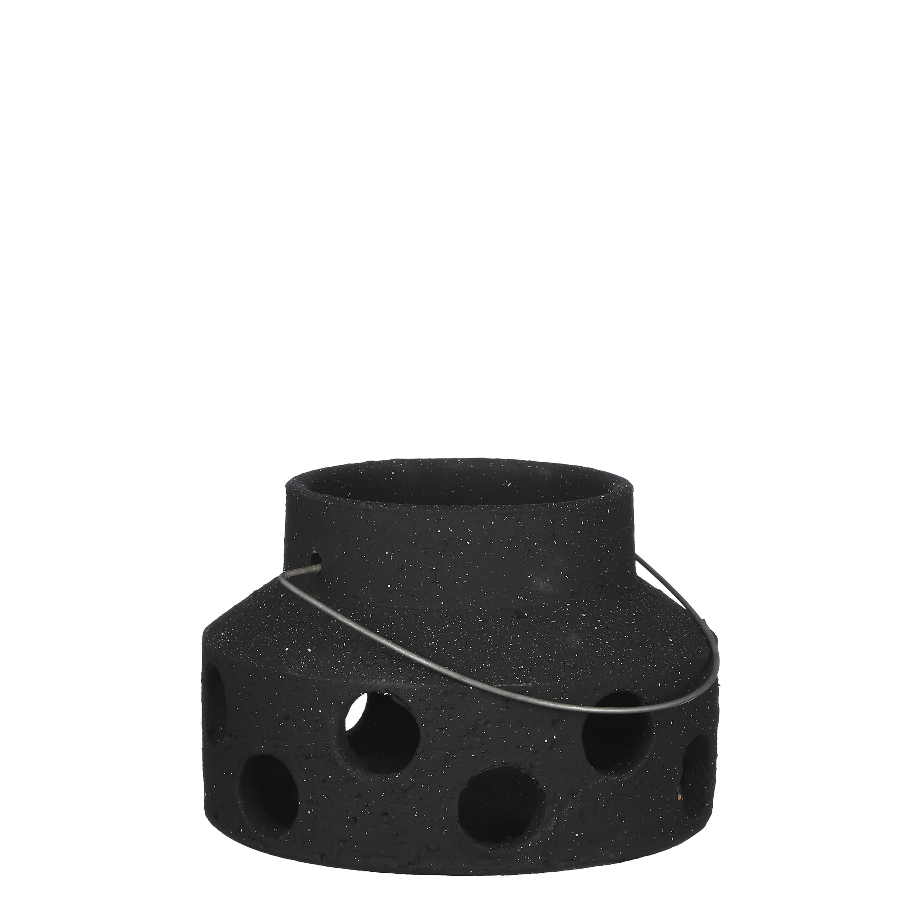 PIETRA - Lanterne en terre cuite anthracite H16