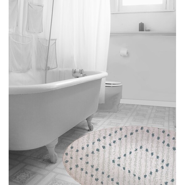 PARSON WHITE & BLUE Bath Rug By Kavka Designs