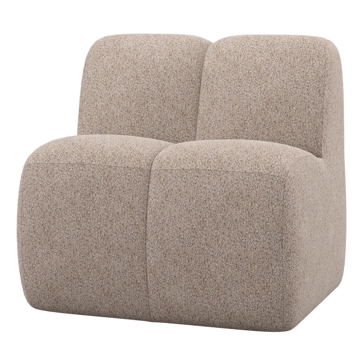 WOOOD eetbankje 84 cm met rugleuning Mojo - Wollig - Donkerzand