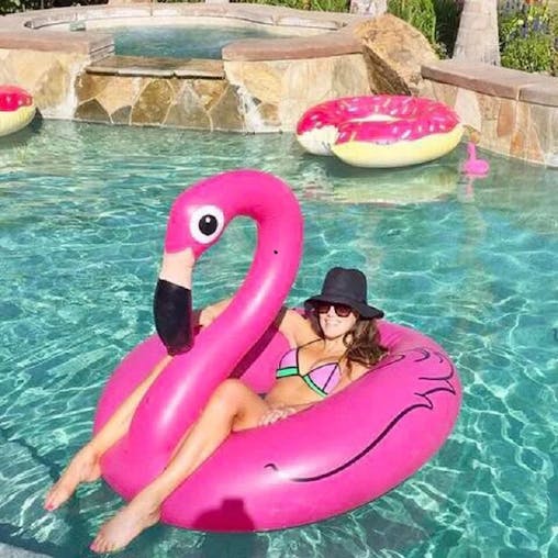 NNEOBA Inflatable Flamingo Swimming Ring for Adults