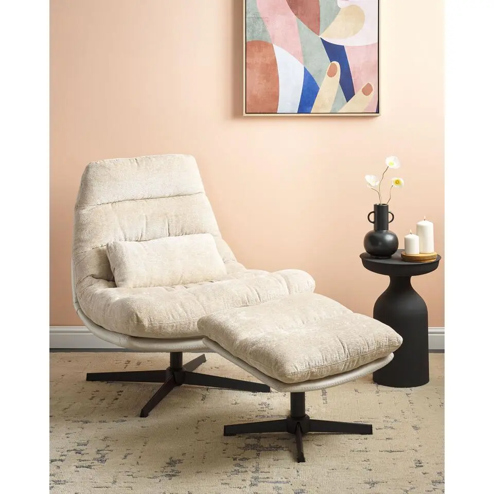 TOVIK - Fauteuil - Beige - Stof