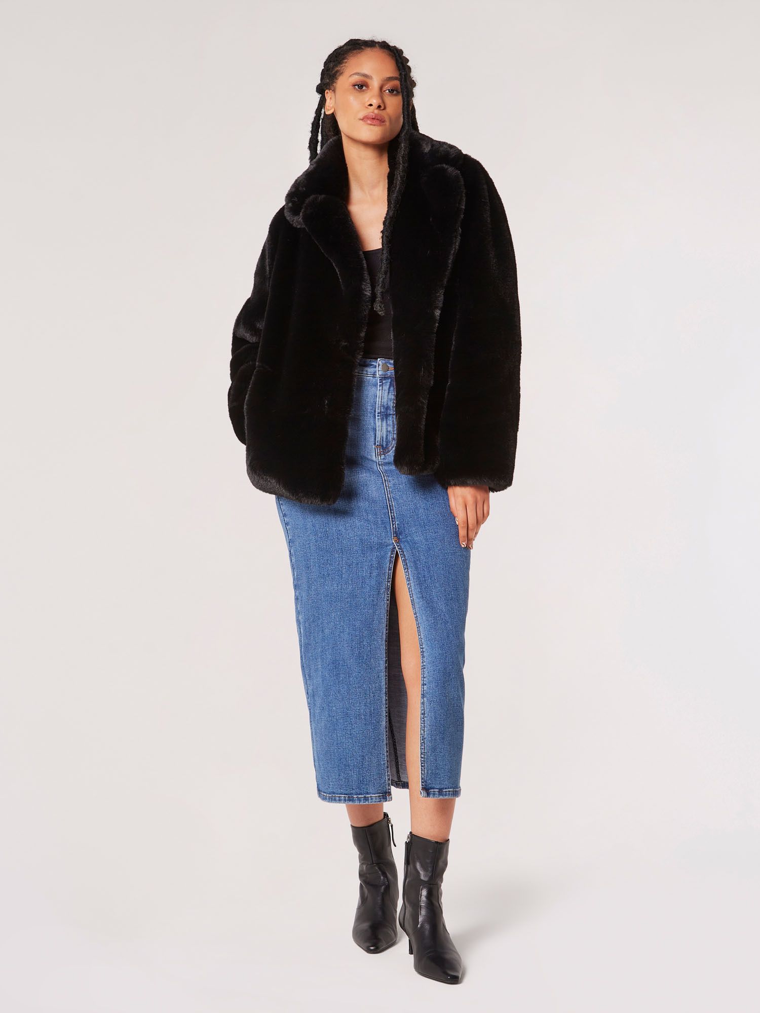 Apricot Short Opulent Fur Coat