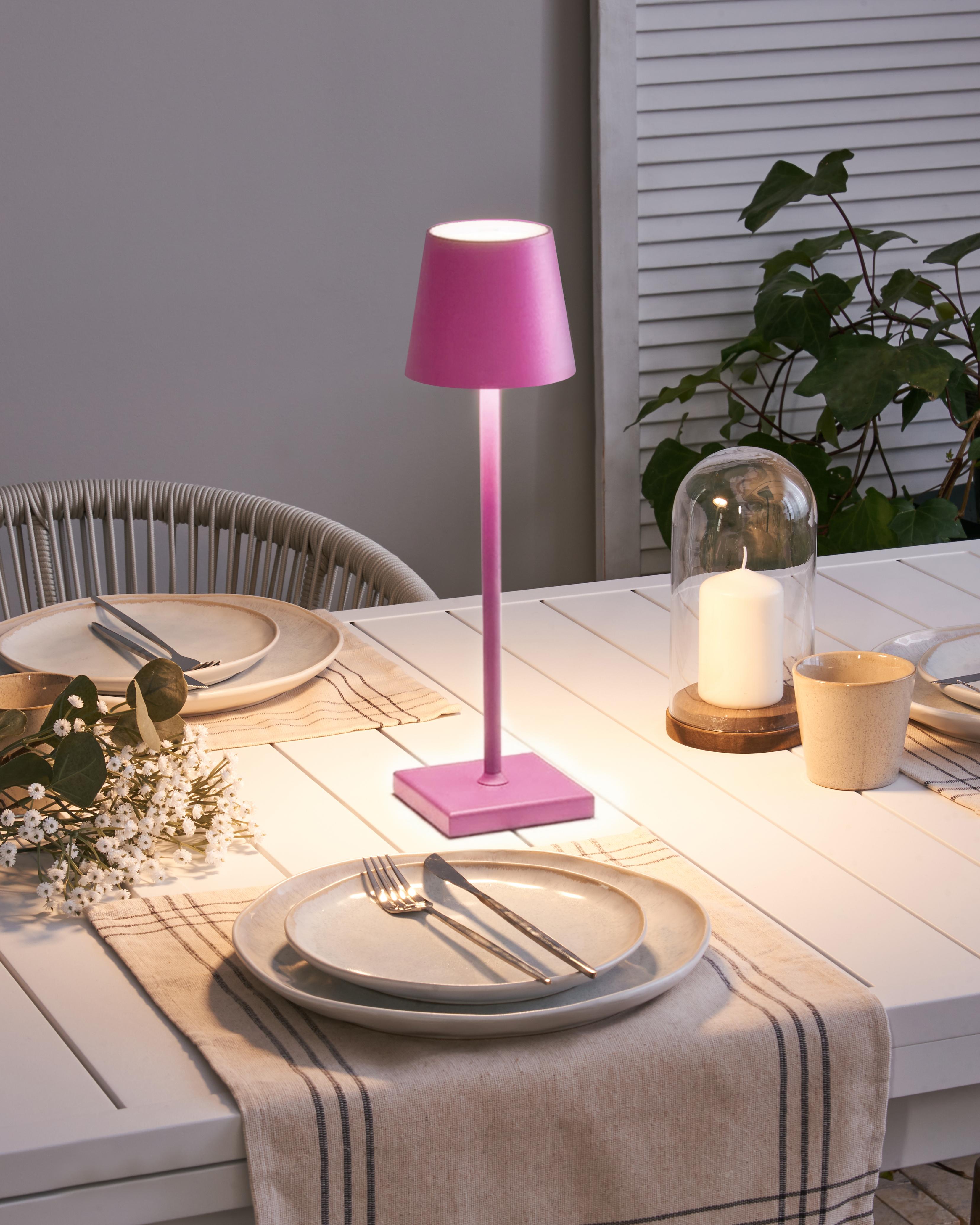 Wireless LED Table Lamp BACEIRO Metal Pink