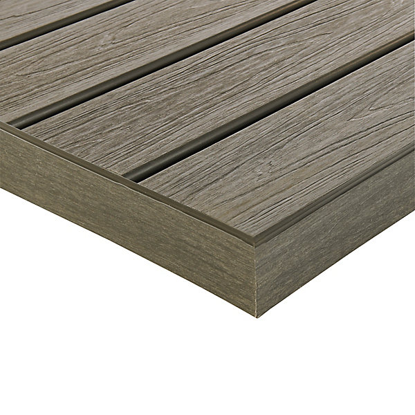 Finition lame de terrasse Good Life gris L.240 cm