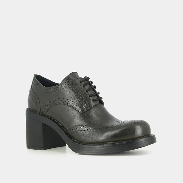 Derbies à talonsen cuir kaki | ERIKA