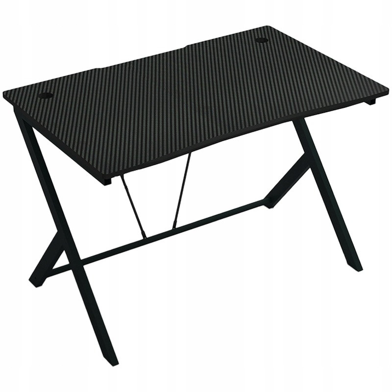 Biurko stolik gamingowe komputerowe loft nowoczesne czarne carbon 100 cm