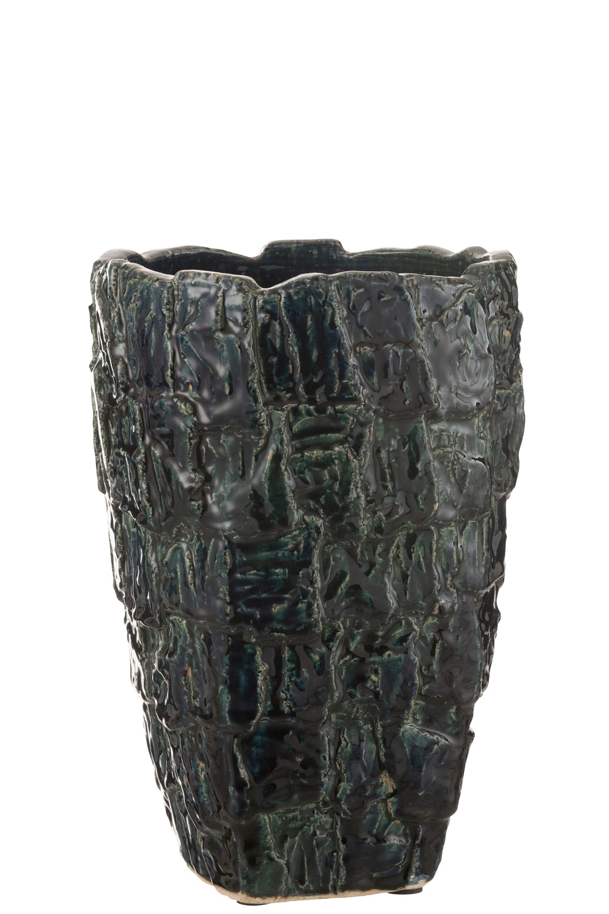 J-Line vaas Aoki - keramiek - groen - large - Ø 25 cm