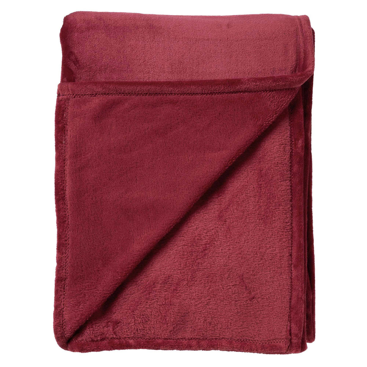 BILLY - Plaid 150x200 cm - flannel fleece - superzacht - Merlot - rood bordeaux