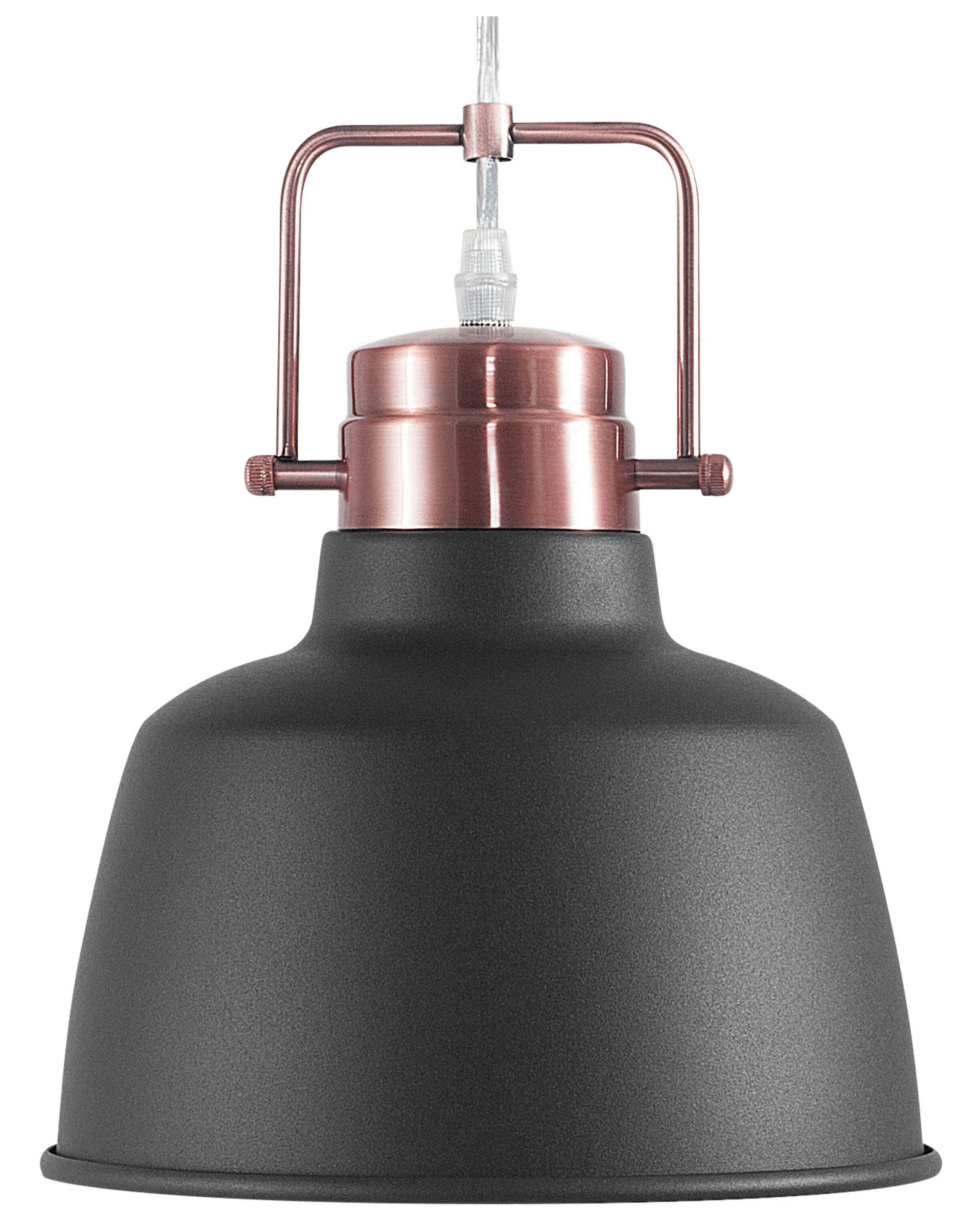 Lampa wisząca sufitowa metalowa grafitowa